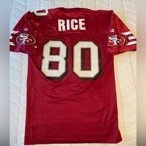 Jerry Rice San Francisco 49ers jersey Champion size 40 MISSING SHOULDER NUMBER